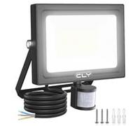 CLY Projecteur LED Détecteur De Mouvement 80W, 7520LM Spot Extérieur LED, Étanche IP66 Projecteur Exterieur LED, 6500K Blanc Froid Éclairage Exterieure Avec Detecteur Pour Cour Garage Patio Jardin