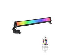 CLY Projecteur Led RGB Barre 25W Spot LED Coloré avec Télécommande RF 360° Barre LED Multicolore Dimmable Éclairage RGB Minuterie et Mémoire Lampe Coloré Étanche IP66 pour Bar Halloween Noël
