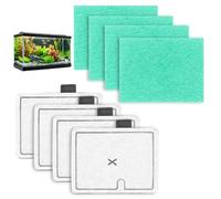 Clydewy Filtre à eau compatible avec cartouche Interpet Cf1 interne pour aquarium, filtre externe de stérilisation de l'eau, filtre de purification d'eau en coton (4 cartouches filtrantes, 4 tampons