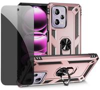 CLYDITE Coque pour Xiaomi Redmi Note 12 Pro/poco x5 Pro 5G Or Rose étui de Protection avec Protecteur d'écran en Verre de confidentialité Anti-Espion