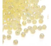 CLYDSA Lot de 1 000 Perles de Cristal à facettes de 4 mm, Transparentes et Scintillantes, pour Bracelets, Colliers, Boucles d'oreilles, Accessoires pour Cheveux, Loisirs créatifs