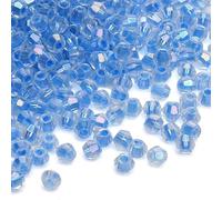 CLYDSA Lot de 1 000 Perles de Cristal à facettes de 4 mm, Transparentes et Scintillantes, pour Bracelets, Colliers, Boucles d'oreilles, Accessoires pour Cheveux, Loisirs créatifs