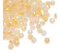 CLYDSA Lot de 1 000 Perles de Cristal à facettes de 4 mm, Transparentes et Scintillantes, pour Bracelets, Colliers, Boucles d'oreilles, Accessoires pour Cheveux, Loisirs créatifs
