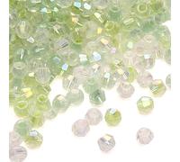 CLYDSA Lot de 1 000 Perles de Cristal à facettes de 4 mm, Transparentes et Scintillantes, pour Bracelets, Colliers, Boucles d'oreilles, Accessoires pour Cheveux, Loisirs créatifs