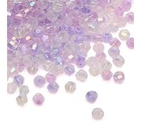 CLYDSA Lot de 1 000 Perles de Cristal à facettes de 4 mm, Transparentes et Scintillantes, pour Bracelets, Colliers, Boucles d'oreilles, Accessoires pour Cheveux, Loisirs créatifs