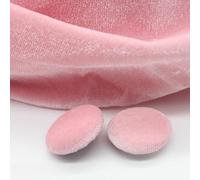 CLYDSA Lot de 10 Boutons Ronds colorés en Velours doré, 10 à 38 mm, avec Base en Plastique Noir, pour Couture, Cardigan, Pull, Robe, Accessoires