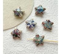 CLYDSA Lot de 20 Perles en céramique en Forme d'étoile de mer de 20 mm, Jolies Perles Artisanales en Porcelaine, pour la Fabrication de Bracelets, Colliers, pendentifs et Bijoux