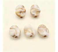 CLYDSA Lot de 200 Perles acryliques irrégulières de 20 x 25 mm, Perles d'espacement à Grand Trou, pour la création de Bracelets, vêtements, Accessoires et Sacs
