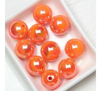 CLYDSA Lot de 30/50/100 Perles intercalaires Rondes en Acrylique de 16 mm, colorées, pour Bracelets, Colliers, Porte-clés, Sacs et Accessoires décoratifs