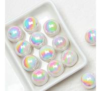 CLYDSA Lot de 30/50/100 Perles intercalaires Rondes en Acrylique de 16 mm, colorées, pour Bracelets, Colliers, Porte-clés, Sacs et Accessoires décoratifs
