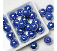 CLYDSA Lot de 30/50/100 Perles intercalaires Rondes en Acrylique de 16 mm, colorées, pour Bracelets, Colliers, Porte-clés, Sacs et Accessoires décoratifs