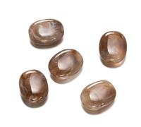 CLYDSA Lot de 50/100 Perles acryliques de Forme irrégulière (15 x 19 mm), Perles d'espacement Plates et Rondes Imitation Jade, pour la création de Bracelets et Colliers