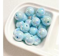 CLYDSA Lot de 50/100 Perles Rondes en Acrylique de 16 mm, colorées, à Enfiler, pour la Fabrication de Bracelets, Colliers, Porte-clés, Accessoires décoratifs