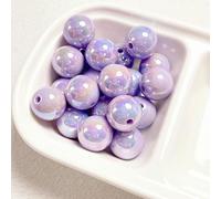 CLYDSA Lot de 50/100 Perles Rondes en Acrylique de 16 mm, colorées, à Enfiler, pour la Fabrication de Bracelets, Colliers, Porte-clés, Accessoires décoratifs
