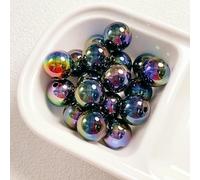 CLYDSA Lot de 50/100 Perles Rondes en Acrylique de 16 mm, colorées, à Enfiler, pour la Fabrication de Bracelets, Colliers, Porte-clés, Accessoires décoratifs