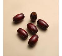 CLYDSA Lot de 50 Perles ovales en Bois de 30 x 20 mm, Perles d'espacement en Bois à Grand Trou, pour la création de Bracelets, d'accessoires de Loisirs créatifs, d'accessoires pour Cheveux