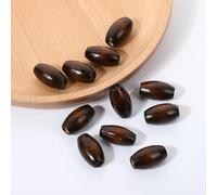 CLYDSA Lot de 80 Perles ovales en Bois de 25 x 15 mm, à Gros Trou, pour la création de Bracelets et Colliers tissés à la Main, Accessoires pour Loisirs créatifs