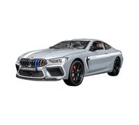 CLYEBYVKW VéHicules à Moteur 1:24 pour BMW M8 Thunder Edition Alliage Luxy Diecast Metal Vehicles Sound and Light Car Model Collection ModèLe De Voiture Miniatures(Titanium)