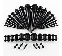 Clyhon 36 pièces Kit d'étirement des oreilles cônes et bouchons en acrylique + tunnels en silicone - ensemble d'extension de jauges d'oreille bijoux de piercing teiliges Ohrstreckset