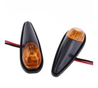 Clynex 2 pièces, for MINI, lampe de moto légère, clignotant, 12V, Cafe Racer FZ6R ER6N LTZ400 Z750 MT09 CBR125R Clignotants moto(Schwarz)
