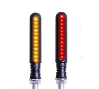 Clynex 4 pièces moto clignotant lumière clignotants eau qui coule lumières queue en cours d'exécution DRL indicateurs Clignotants moto(2pcs stop)