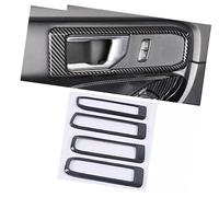 Clynex Accessoires de poignée porte intérieure voiture, pour Ford, pour Explorer 2020 2021 2022, garniture couvercle bol à traction latérale couverture de cadre de poignée de porte de voiture(BLACK 2)