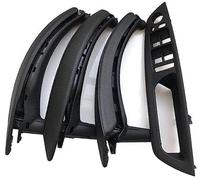 Clynex Accoudoir de poignée porte intérieure voiture, pour BMW, pour X5, pour X6 E70 E71 E72 2007-2013, garniture panneau couverture de cadre de poignée de porte de voiture(BLACK Rhd Black 7pcs Set)