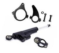 Clynex Amortisseur de Direction Couleur Or Rouge Noir stabilisateur d'amortisseur 12 Pouces Scooter électrique, for KAABO, Wolf King GTR Amortisseur de Direction pour Scooter(Black 1kit Black2)