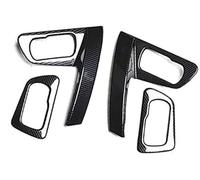 Clynex Bol de garniture bâton couvercle poignée porte intérieure voiture, pour Nissan, pour Qashqai J10 2007-2013 couverture de cadre de poignée de porte de voiture(BLACK Carbon Fiber Pattern)