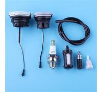 Clynex Bouchon de carburant bouchon d'huile tuyau d'huile Kit de bougie d'allumage, for STIHL, MS171/181 MS200/210 MS230/240/250/260 MS340 MS200T MS211 MS192 MS192T Bouchon de réservoir de carburant