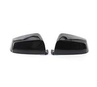 Clynex Capuchon de rétroviseur en fibre de carbone/noir, for, série 5 6 7 E60 E61 E63 E64 F01 F02-F04 F06 F07 F10 F11 F12 F13 Housse de rétroviseur de voiture(Schwarz)