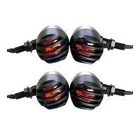 Clynex Clignotant de moto balle noire grille feu stop clignotants, for Harley Clignotants moto(4pcs)