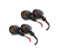 Clynex Clignotant de Moto rétro clignotants indicateurs 12V clignotant Cruiser Bobber Sportster 883 CB400 MSX 125 Clignotants moto(4 pcs)