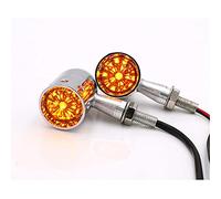 Clynex Clignotants lumineux for motos, 2 pièces, indicateur de Motocross, 12V, Chopper Cafe Racer R3 R6 FZ6 NMAX PCX 125 Tmax 530 Clignotants moto(Chrome)