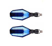 Clynex Clignotants lumineux for motos, feux clignotants étanches, feu arrière, de freinage DRL, Signal d'arrêt Clignotants moto(2 blue)