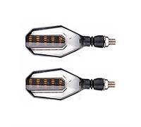 Clynex Clignotants lumineux for motos, feux clignotants étanches, feu arrière, de freinage DRL, Signal d'arrêt Clignotants moto(2 white)