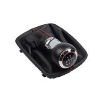 Clynex Couvercle de démarrage de pommeau de levier de vitesse de voiture à 5/6 vitesses, for, A4 B6 8E 2000-2004, for, A6 C5 4B 1997-2005, guêtre de levier de ligne rouge noir(BLACK R-5 Speed)