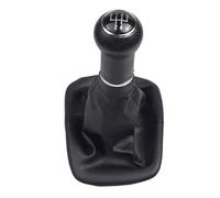 Clynex Couvercle de levier de levier de vitesse de voiture à 5 vitesses, for Golf, 2 3 4 Cabrio, pour, for POLO, 6N1 6N2, for Passat, 35i guêtre en cuir de botte(BLACK 5 Speed-Black)