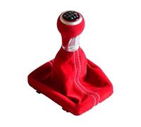 Clynex Couvercle de pommeau de levier de vitesse 5/6 vitesses, for A3 S3 8V for ligne S, levier 2014 - 2020, guêtre en cuir suédé, style de voiture(6 Speed-red)