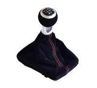 Clynex Couvercle de pommeau de levier de vitesse 5/6 vitesses, for A3 S3 8V for ligne S, levier 2014 - 2020, guêtre en cuir suédé, style de voiture(5 Speed-black)