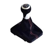 Clynex Couvercle de pommeau de levier de vitesse 5/6 vitesses, for A3 S3 8V for ligne S, levier 2014 - 2020, guêtre en cuir suédé, style de voiture(6 Speed-black)