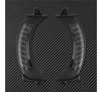 Clynex Feu de position latéral moto clignotant noir chromé, for Harley, Touring Road Glide FLTRX 2015 2016 2017 2018 2019 Clignotants moto(Back)