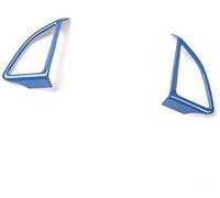 Clynex, for Chevrolet, for Camaro, 2017 Up, ABS Voiture Intérieur Volant Décoration Couverture Garniture Autocollants Accessoires De Voiture Style Autocollant pour Volant(Blue 2 pc)