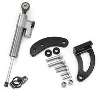 Clynex for KAABO, Mantis King GT Scooter électrique CNC Carbone Direction Amortisseur Support de Montage Kit d'amortisseur Accessoires Amortisseur de Direction pour Scooter(Black C)