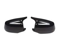 Clynex for, Série 5 F10 F11 2010-2013 Couvercle de rétroviseur voiture Aile latérale Protection du cadre Couvertures Style fibre carbone Garniture Coque Housse de rétroviseur de voiture(Schwarz)
