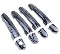 Clynex Garniture de couvercle de poignée de porte chromée 4 pièces