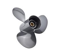 Clynex Hélice Hors-Bord 35 CV 40 CV 50 CV 60 CV 11 3/8 * 12 Moteur de Bateau Vis en Alliage d'aluminium 3 Lames 13 cannelures Pièce de Moteur Marin Hélice de Bateau