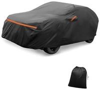 Clynex Housse de Voiture for Dacia Duster 2010-2023 PEVA Spunlace en Coton for extérieur, imperméable, Coupe-Vent, Soleil, Pluie, Neige, avec Porte Passager, Fermeture éclair, Noire Housse de Voiture