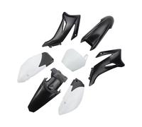Clynex Kit de couverture corps carénage couvercle en plastique moto TTR110, ensemble garde-boue, for pièces Motocross Pit Dirt Bike Kit de carénage pour moto(White Black)
