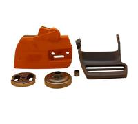 Clynex Kit de levier protection poignée couvercle frein chaîne tambour d'embrayage .325 "-7T, for Husqvarna, pièces rechange tronçonneuse jardin 340 345 350 353 Poignée de frein pour tronçonneuse